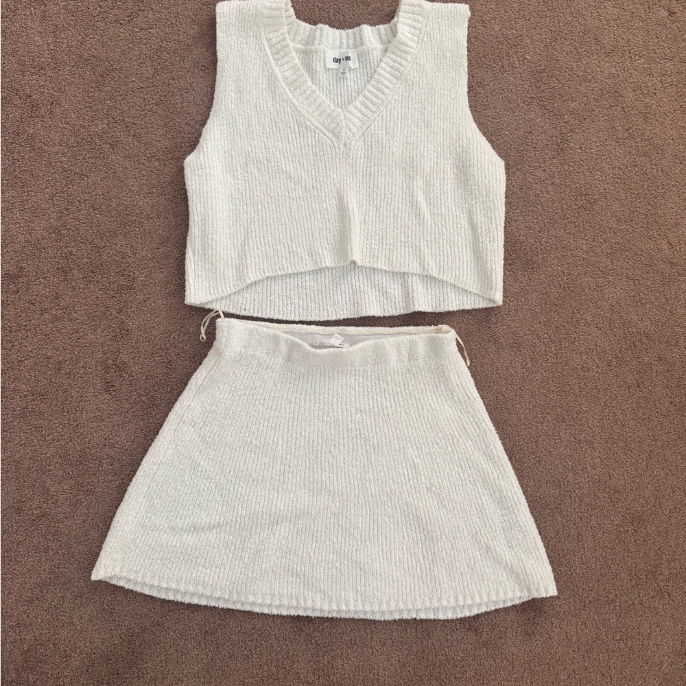 Day + Moon White Sweater Set